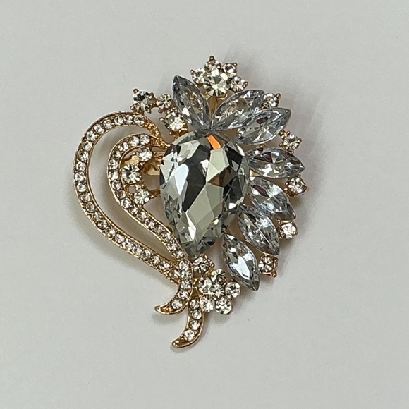 Large Heart/Floral Shaped Brooch/Pendant - Picture 2 of 6